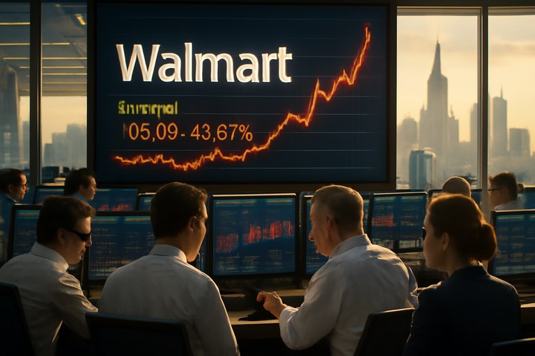【即時新聞】沃爾瑪(Walmart)Q3業績超預期，股價上漲4％