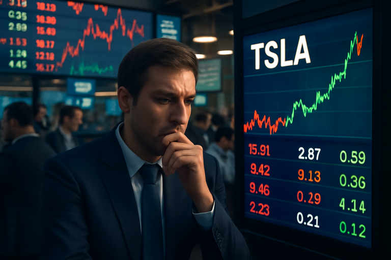 【即時新聞】特斯拉(TSLA)股價急轉直下，反映市場情緒波動
