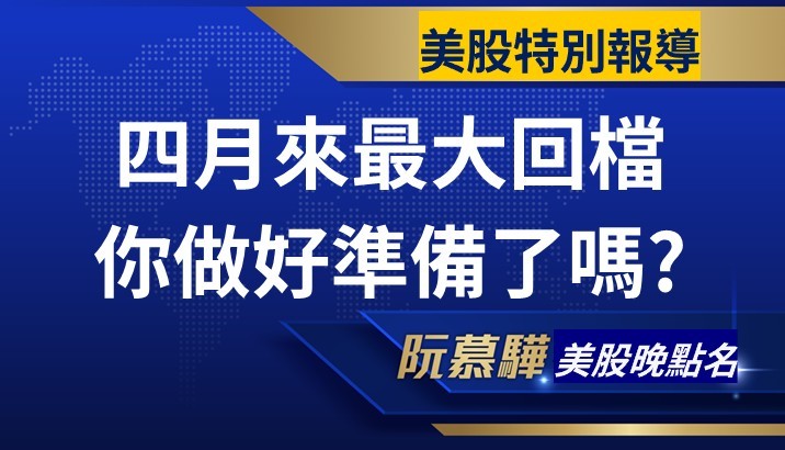 【美股特別報導】四月來最大回檔，你做好準備了嗎？