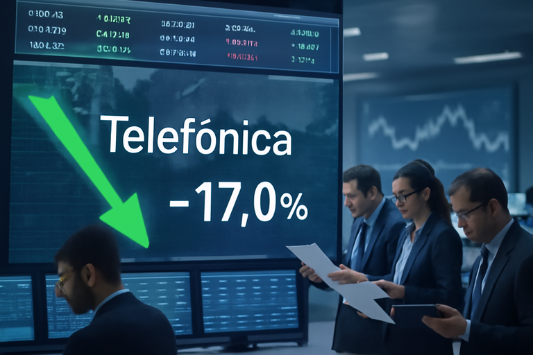 【即時新聞】電信巨頭Telefónica股價大跌17%,投資人關注未來走勢