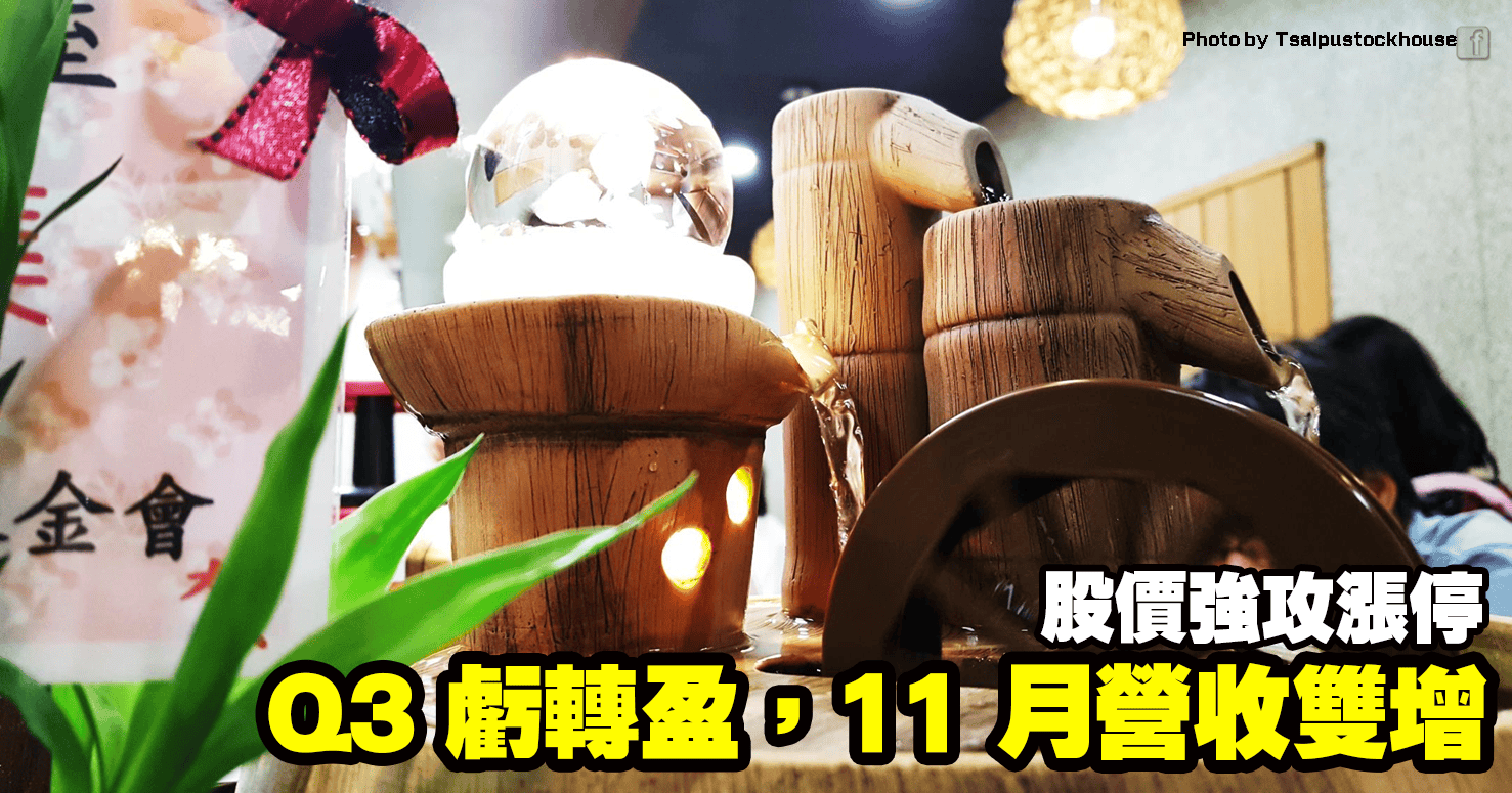 Q3 虧轉盈，11 月營收雙增，股價強攻漲停！