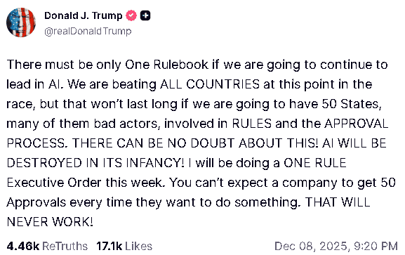 【匯金油整理】川普:「開放H200對中銷售,2類別除外!」