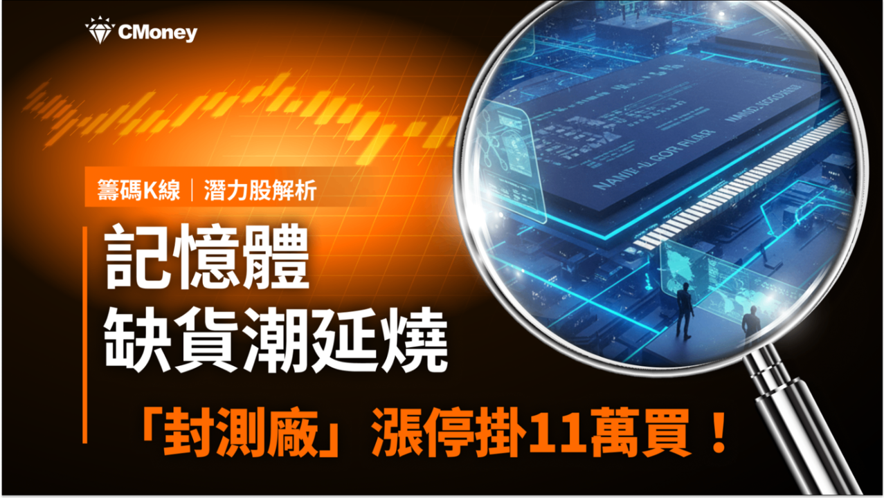 【潛力股解析】記憶體缺貨潮延燒,「封測廠」漲停掛11萬買單!