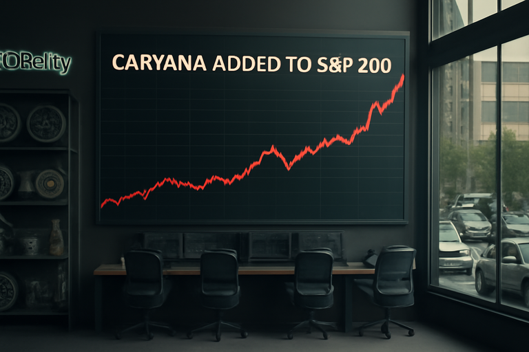 【即時新聞】Carvana加入S&P 500,股價飆升