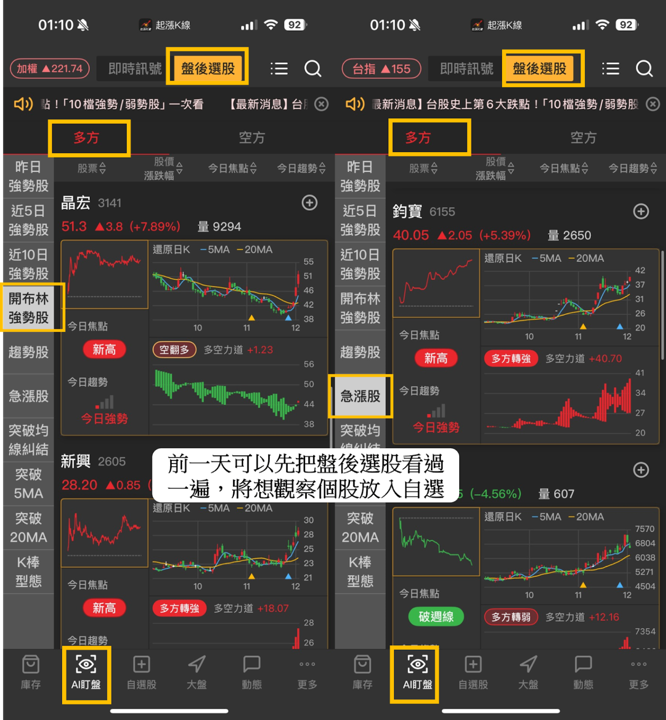 【起漲K線】新手投資人必看，「AI盯盤」輕鬆找出飆股！