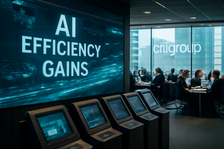 【美股動態】花旗集團AI提效9%,獲利槓桿待驗證