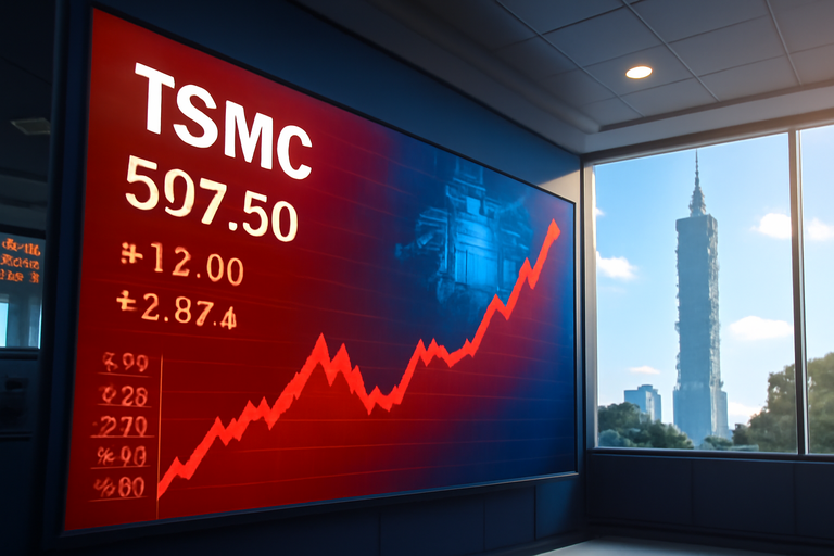 【即時新聞】台積電開盤上漲5元領軍大盤,早盤強彈逾200點收復五日線