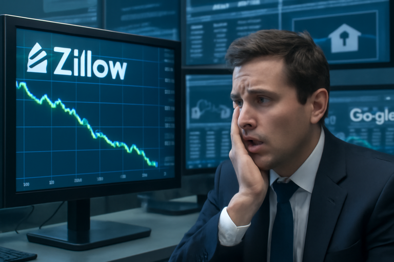 【即時新聞】Zillow股價大幅下跌，因Google進軍房地產市場引發擔憂