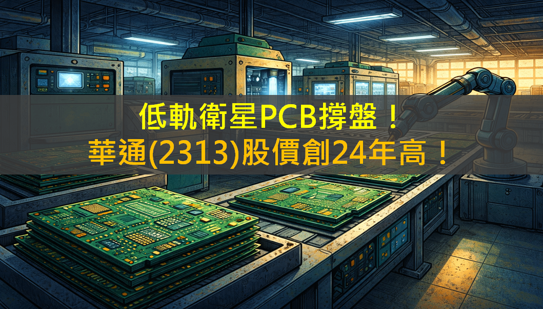 低軌衛星PCB撐盤！華通(2313)股價創24年高！