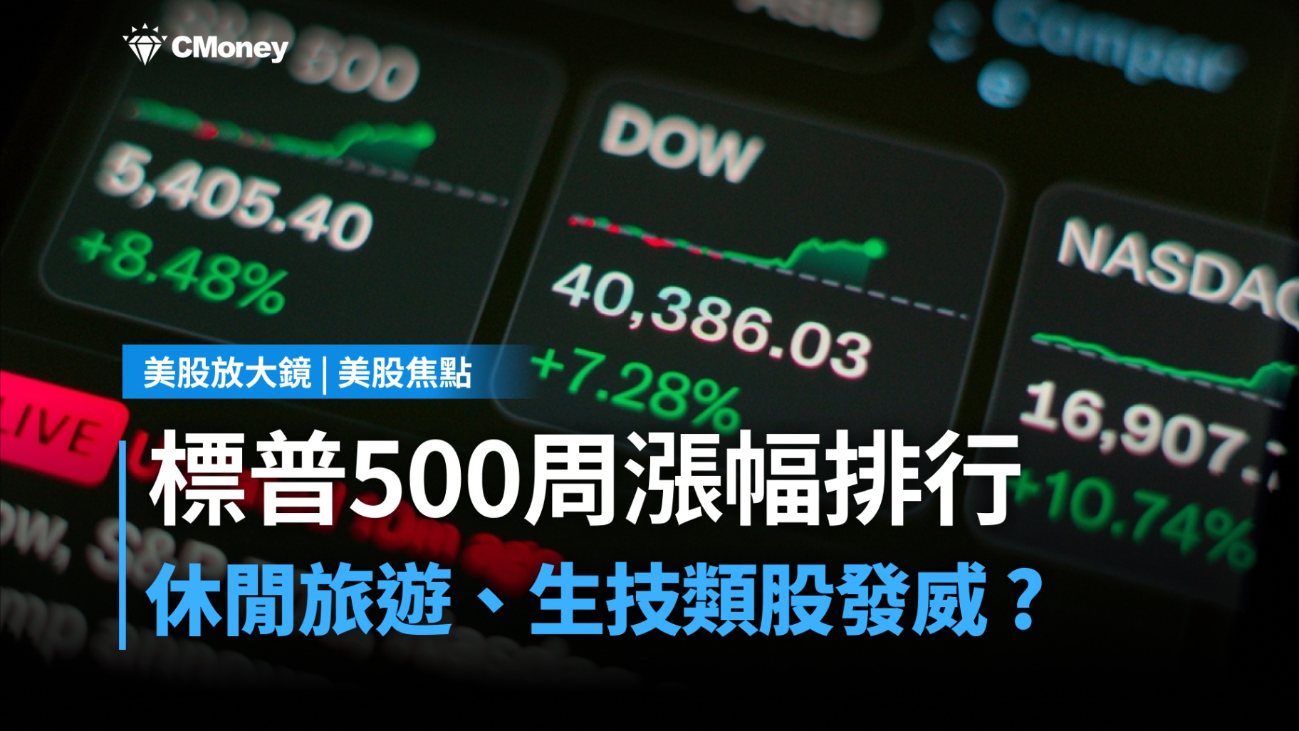 【美股焦點】標普 500 指數小漲背後的原因,旅遊與醫療題材將接棒?