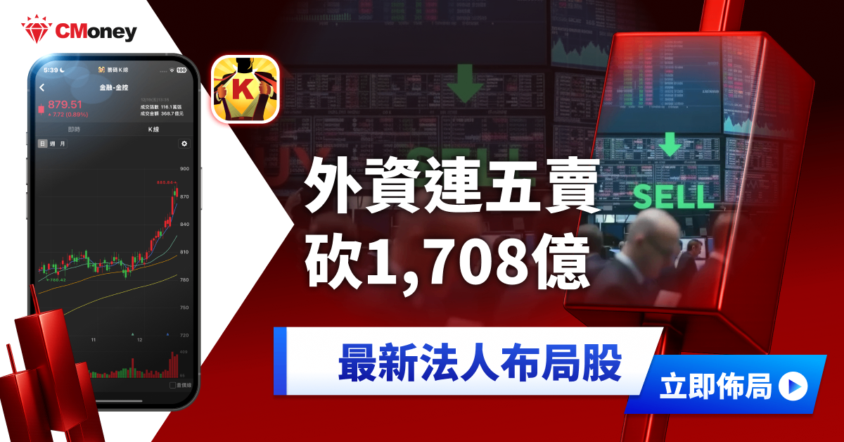 【籌碼周報】外資賣1708億！「這2檔」反遭土洋聯手買！