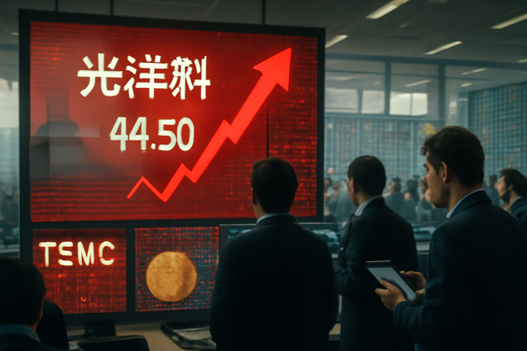 【即時新聞】光洋科股價強攻漲停站上69.3元，台積電與黃金雙題材加持成交量暴增至4.5萬張