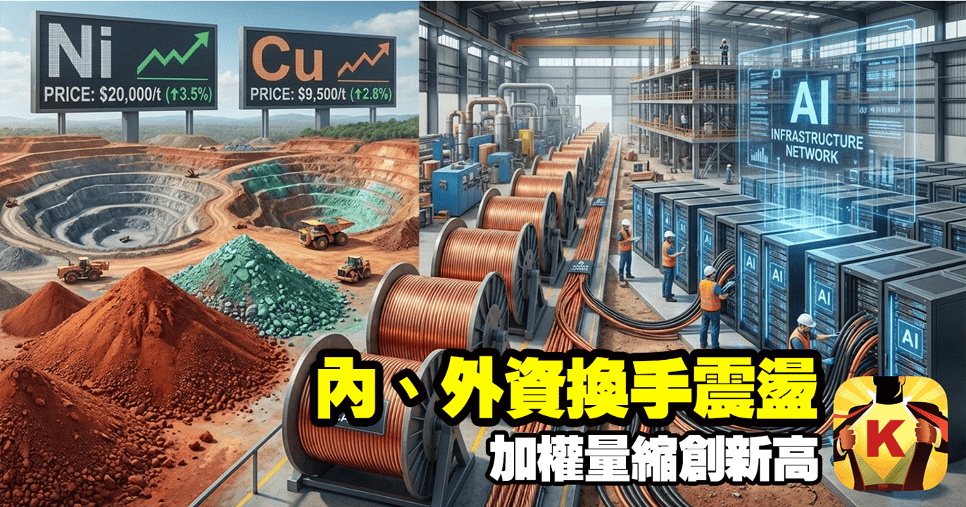 【台股盤後】內、外資換手震盪,加權量縮創新高