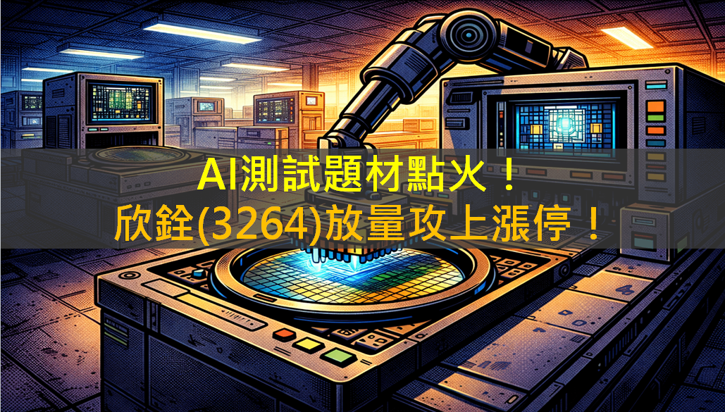 AI測試題材點火!欣銓(3264)放量攻上漲停!