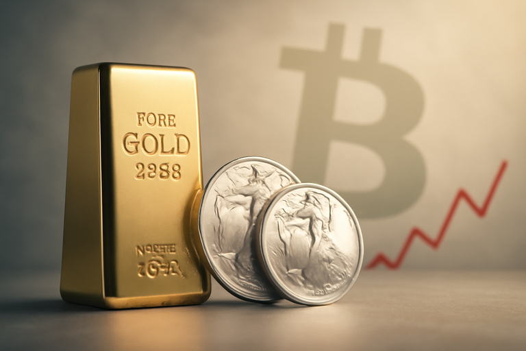 【即時新聞】黃金與白銀牛市勝過比特幣，投資人轉向貴金屬