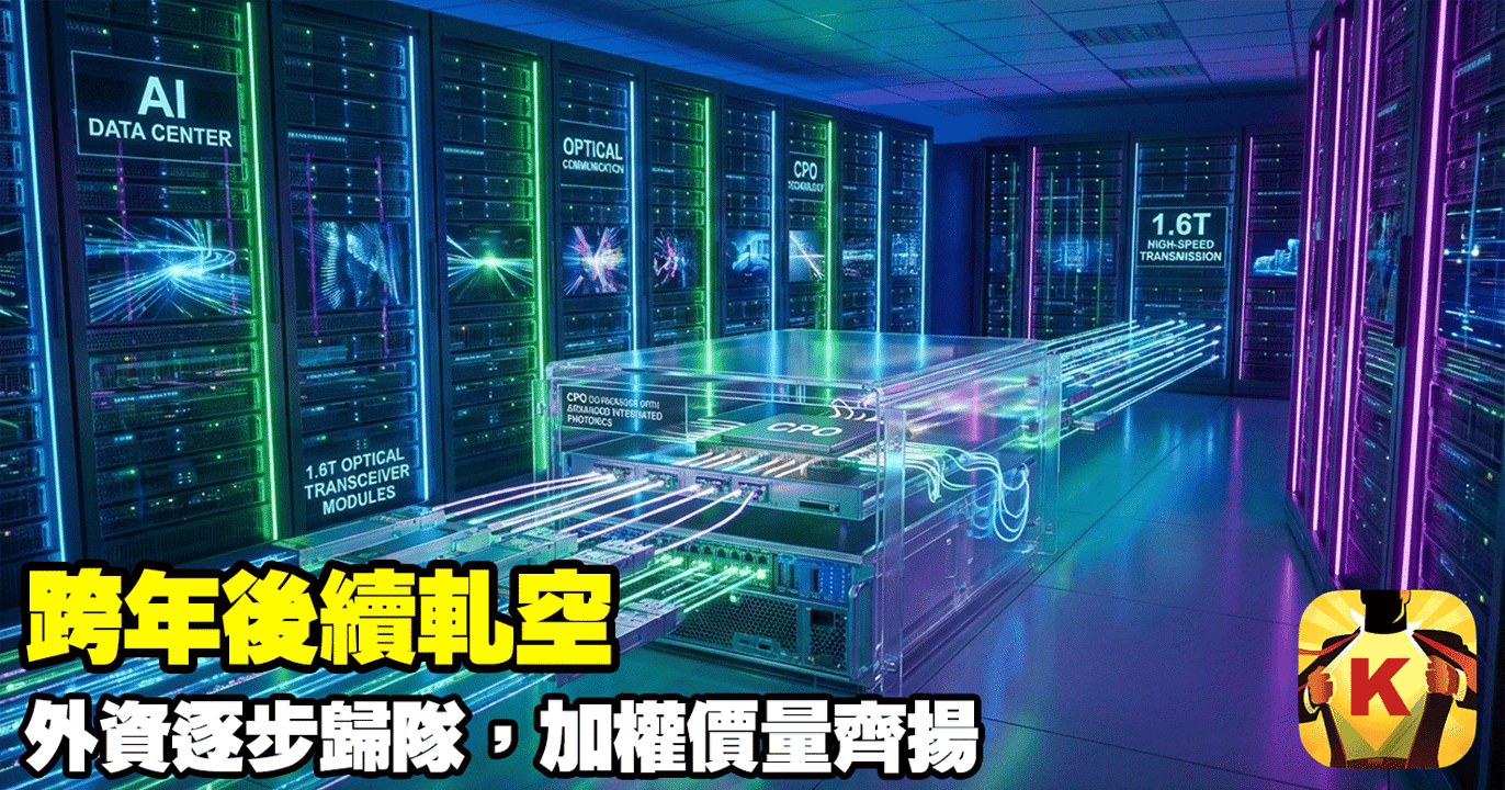 【台股盤後】跨年後續軋空，外資逐步歸隊，加權價量齊揚