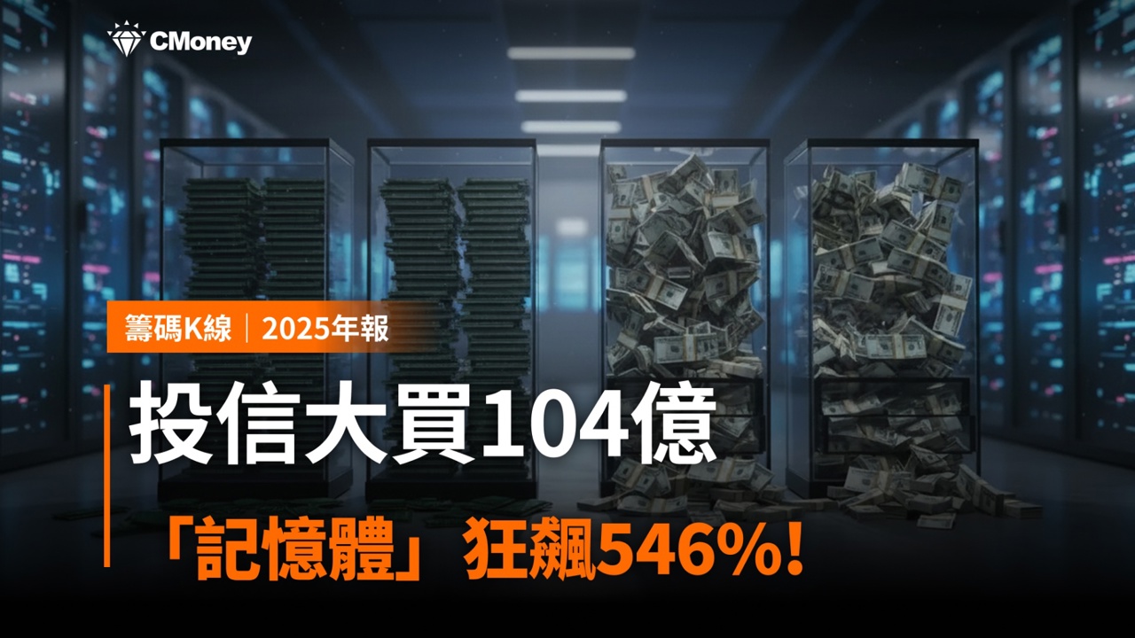 【2025年報】投信大買104億，「記憶體」狂飆546％!