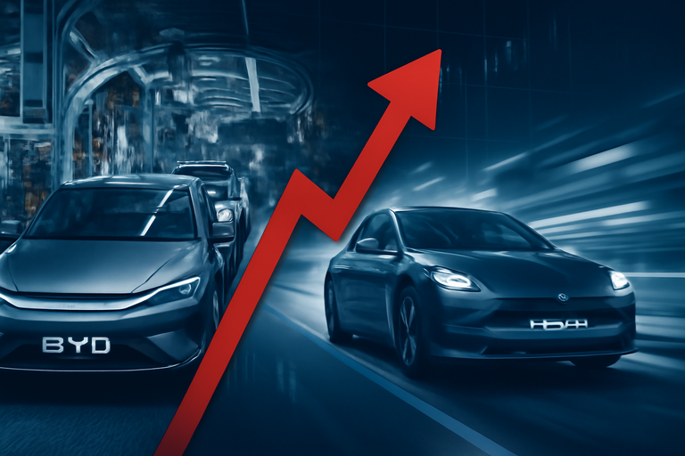 【即時新聞】比亞迪電動車在2025年超越特斯拉交付量