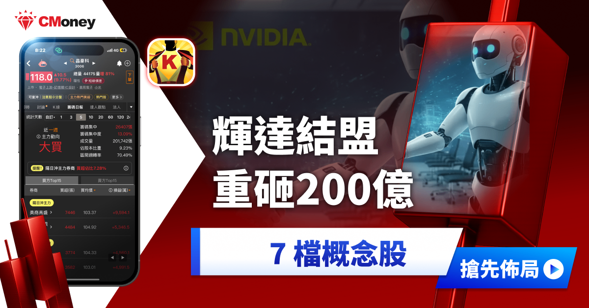 輝達砸200億美元結盟，「7檔」概念股將受惠？