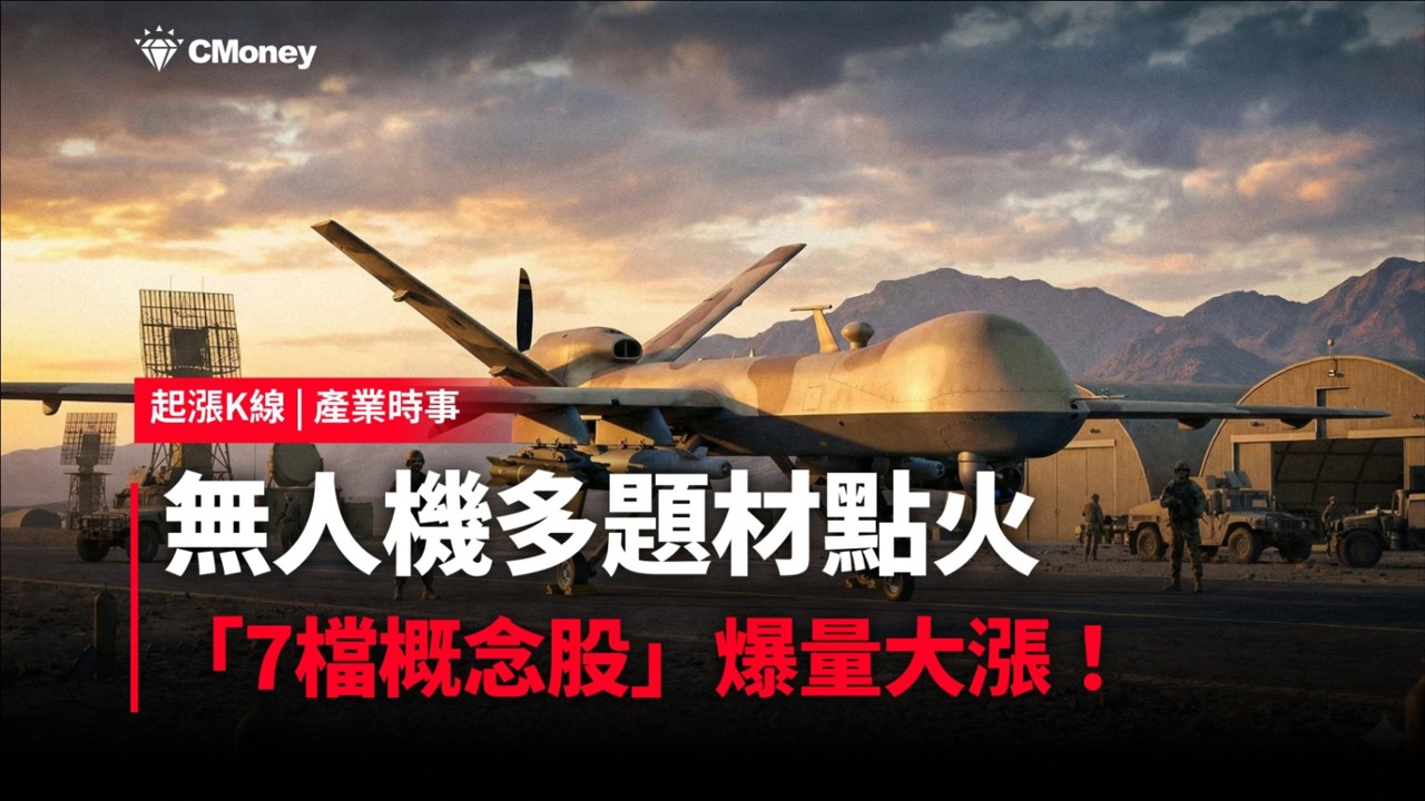 【最新消息】無人機多題材點火，「7檔概念股」爆量大漲！