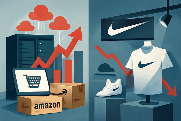 【即時新聞】亞馬遜股價十年狂飆對決Nike轉型困境，剖析電商龍頭未來成長優勢