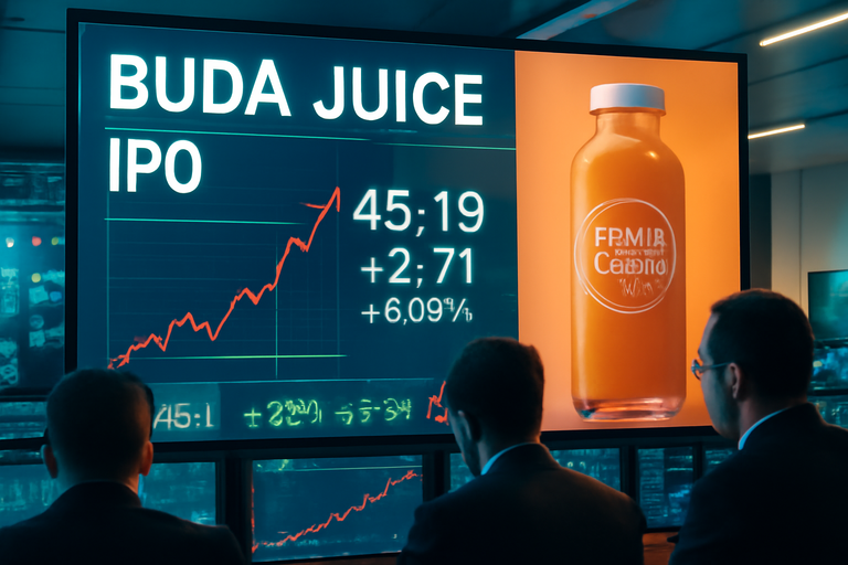 【即時新聞】冷壓果汁新星Buda Juice(BUDA)掛牌首日大漲！IPO定價7.5美元展現強勁蜜月行情
