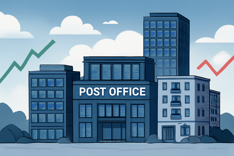 【即時新聞】Postal Realty Trust斥資2910萬美元擴充版圖，收購65處郵政房產租金投報率達7.5％