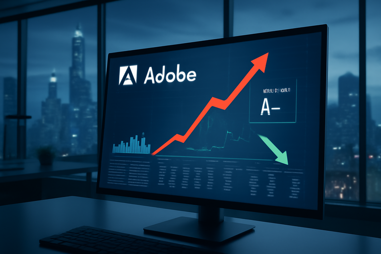 【即時新聞】Adobe遭Jefferies降評至持有且目標價砍至400美元，點出AI變現與競爭隱憂