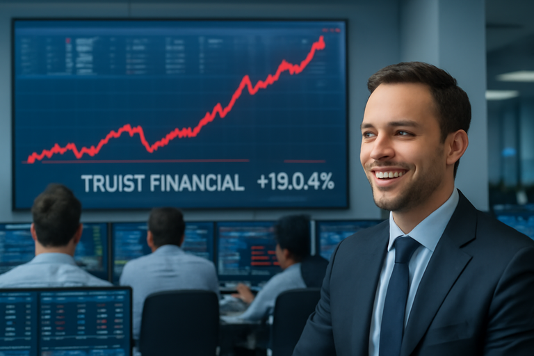 【即時新聞】銀行股Truist Financial股價動能強勁，近一季漲幅逼近兩成且估值合理