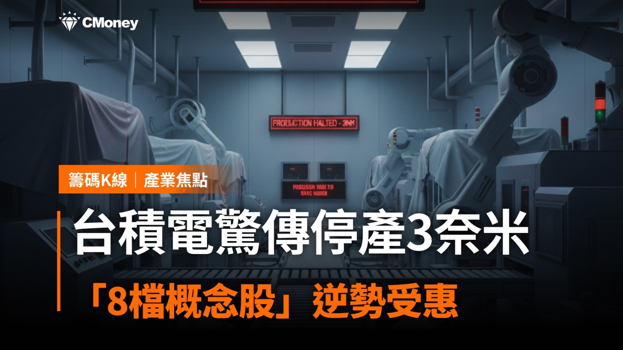 台積電驚傳停產3 奈米！「8檔概念股」逆勢受惠