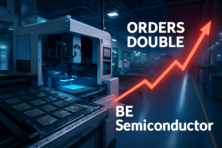 【即時新聞】半導體設備大廠BE Semiconductor第四季訂單翻倍股價勁揚