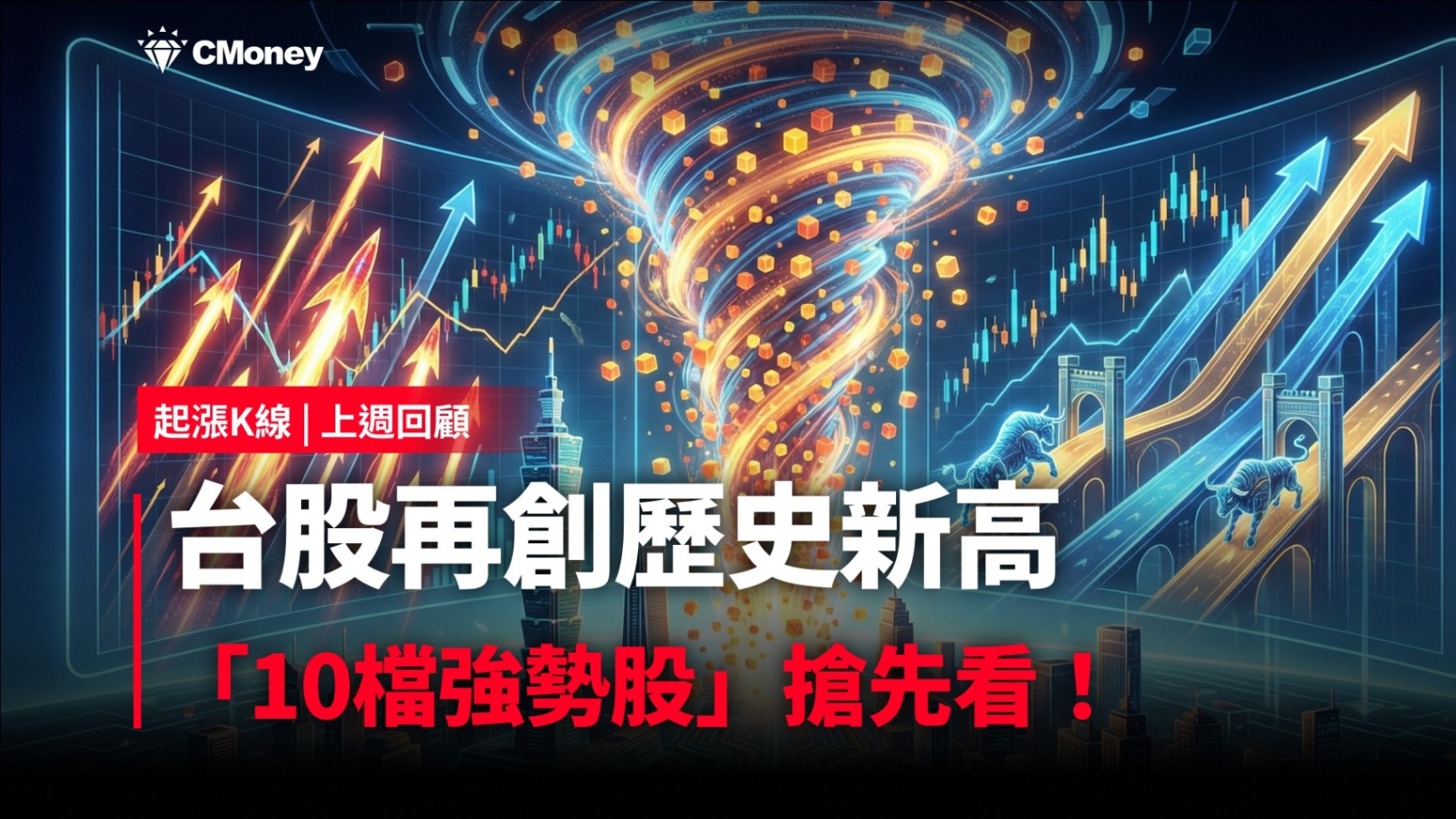 【起漲K線週報】台股再創歷史新高，「10檔強勢股」搶先看！