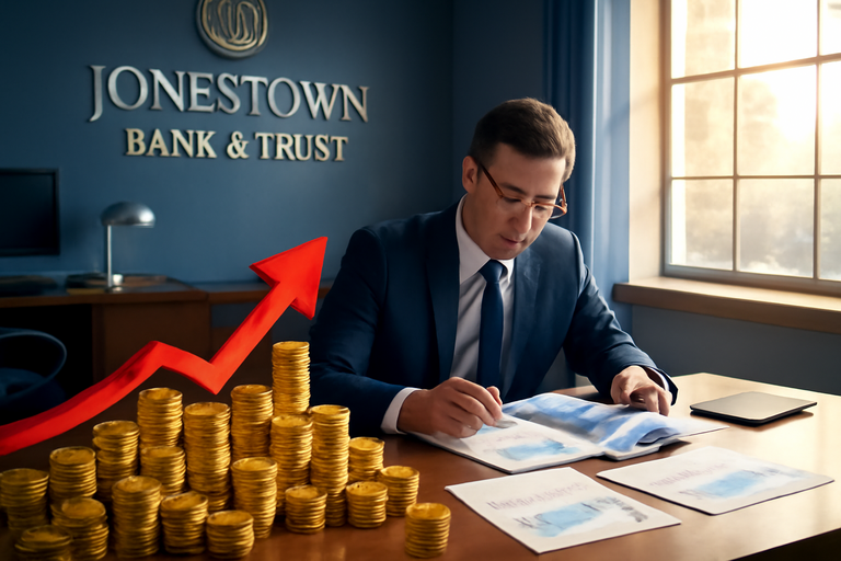 【即時新聞】Jonestown Bank & Trust全年獲利大增三成，每股盈餘4.11美元表現優異