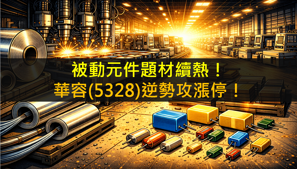 被動元件題材續熱！華容(5328)逆勢攻漲停！