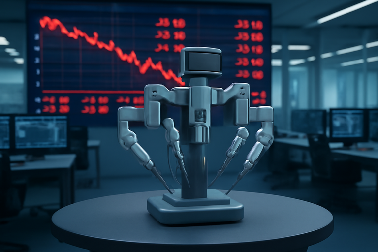 【即時新聞】財測不如預期致直覺外科股價跌逾5％，雖然去年營收優於華爾街估值