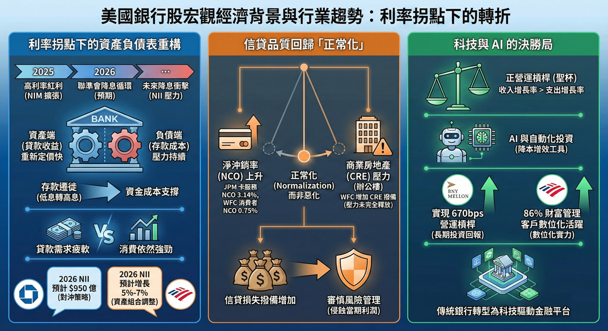 【美股研究報告】全網最深！美國5大銀行股25Q4財報解析