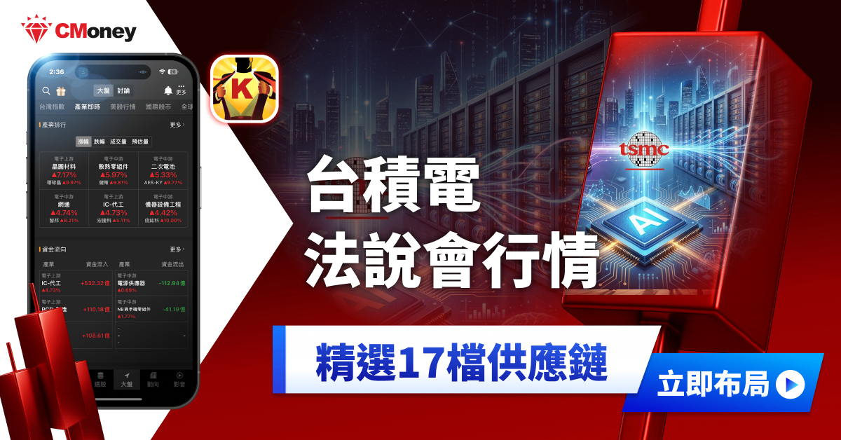 台積電法說會3大亮點，這「17檔」喜迎3商機！