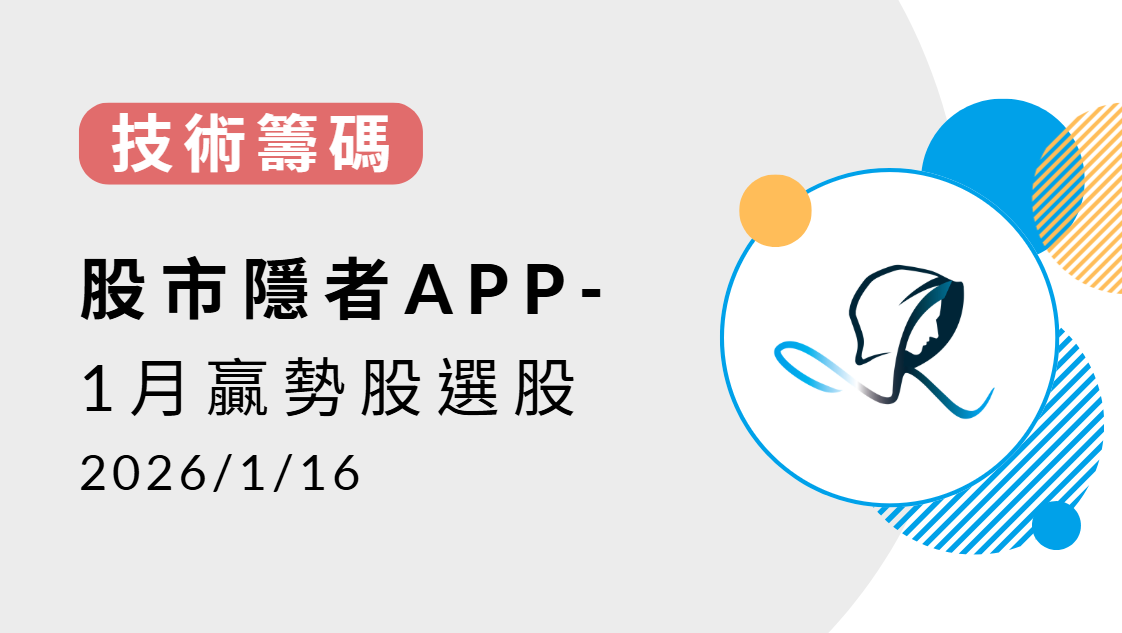 【技術籌碼】贏勢股 APP 選股TOP5-20260116