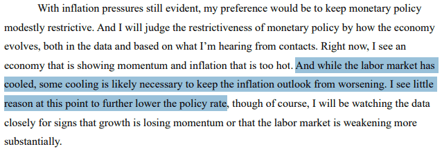 【匯金油整理】古爾斯比：若經濟成長、就業穩固，降息空間仍大
