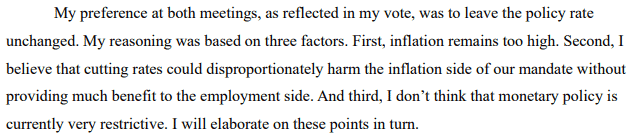 【匯金油整理】古爾斯比：若經濟成長、就業穩固，降息空間仍大