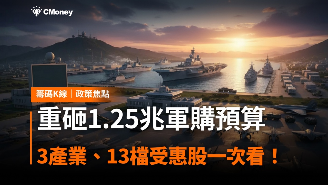 重砸1.25兆軍購預算，3大產業、13 檔受惠股一次看！