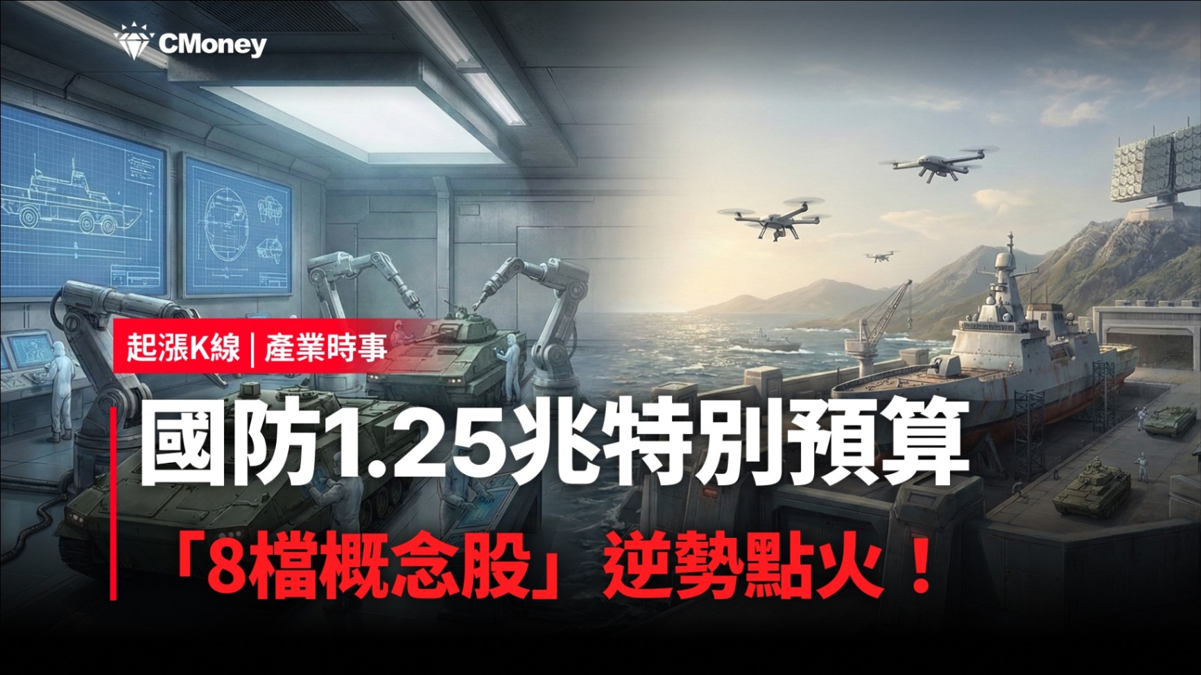 最新消息】國防1.25兆特別預算，「8檔概念股」逆勢點火！-CMoney官方| CMoney投資網誌