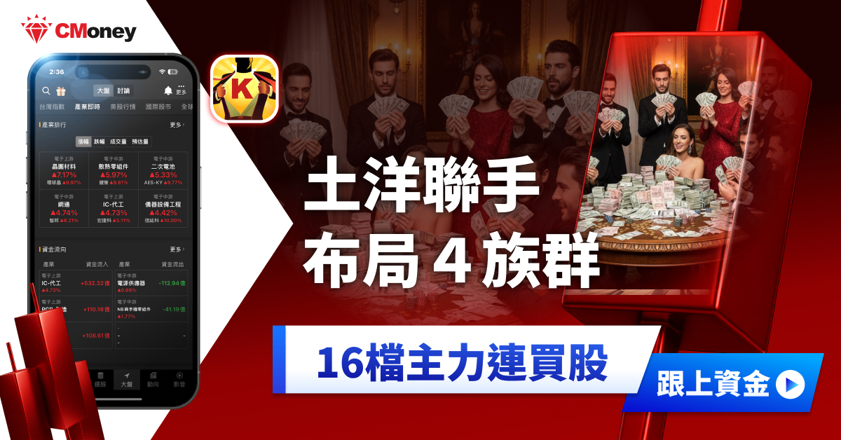 【市場焦點】創高後主力鎖定4族群,這16檔土洋聯手買!