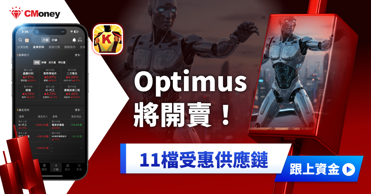 馬斯克:Optimus將開賣!「11檔」供應鏈將迎大單?