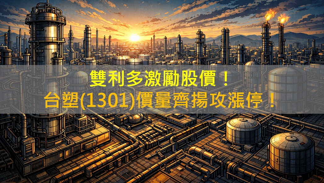 雙利多激勵股價!台塑(1301)價量齊揚攻漲停!