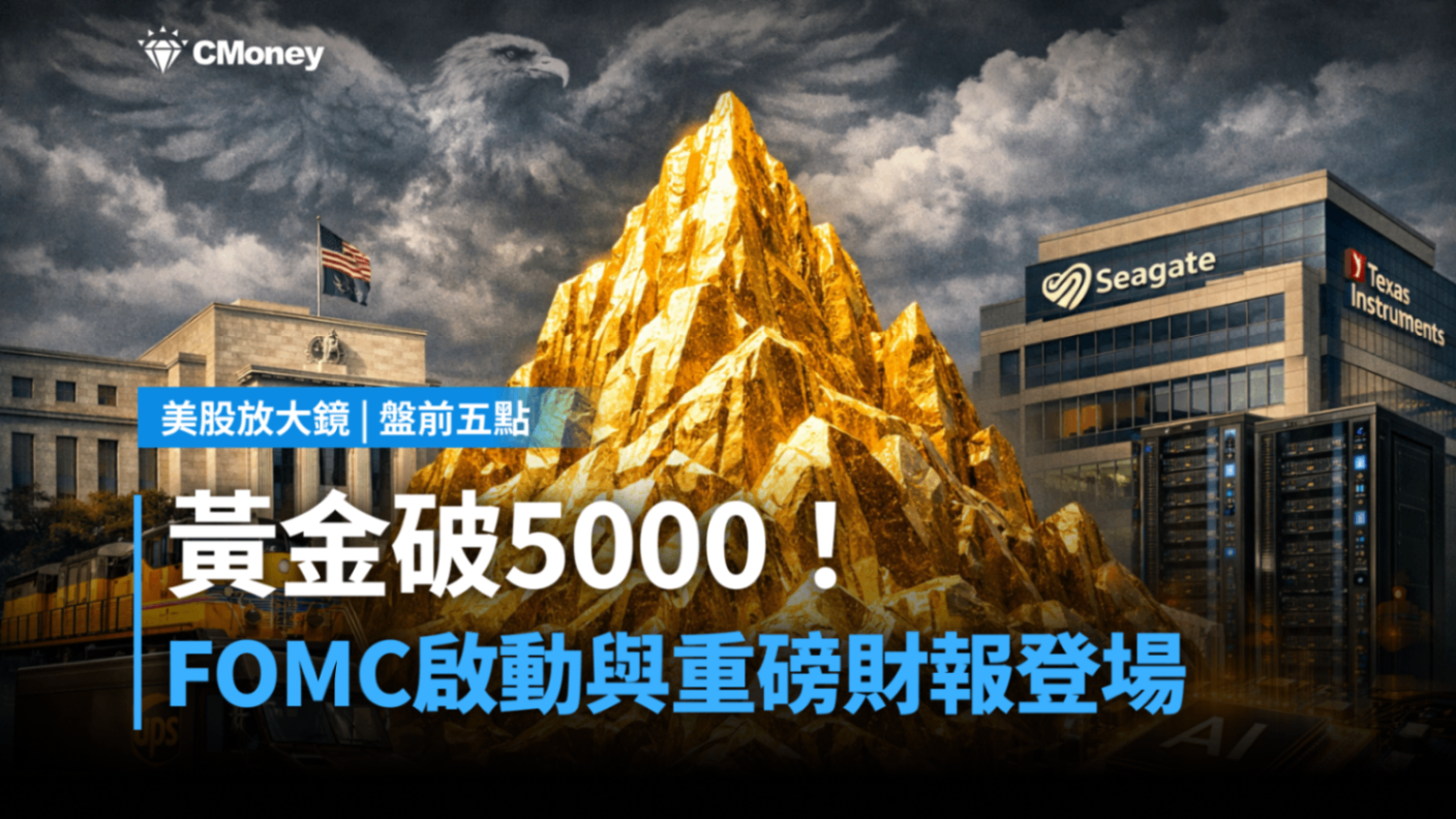 美股盤前五點】FOMC啟動與重磅財報登場(2026.01.27)-莫紹晉| CMoney投資網誌