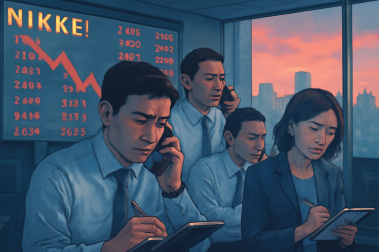 【即時新聞】日銀會議紀要暗示持續升息,日圓走強引發日股回跌摜破53000點大關