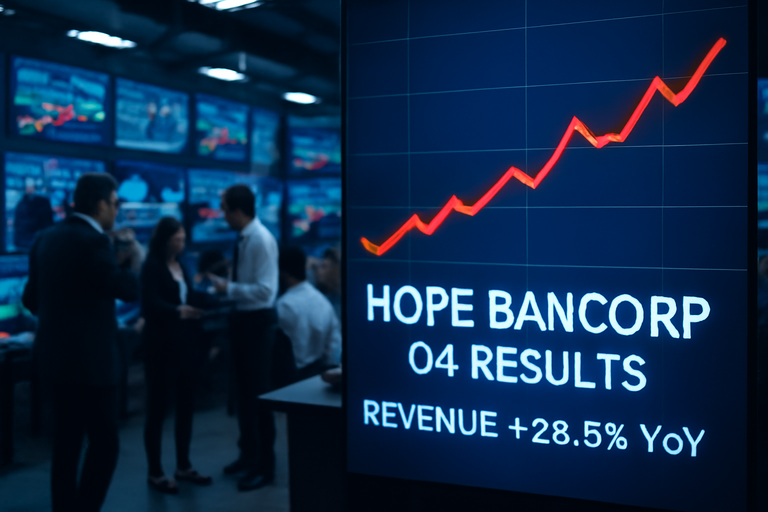 【即時新聞】Hope Bancorp財報亮眼，第四季營收年增23.5％且獲利優於預期