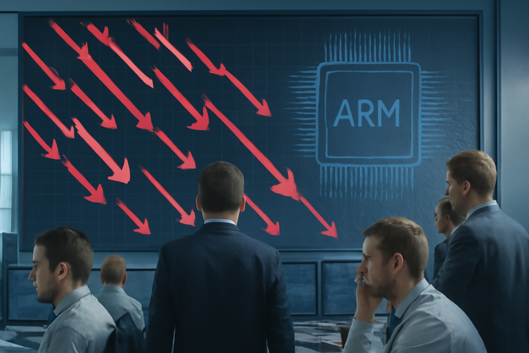 【即時新聞】ARM爆量76％跳水！重挫逾4％籌碼鬆動