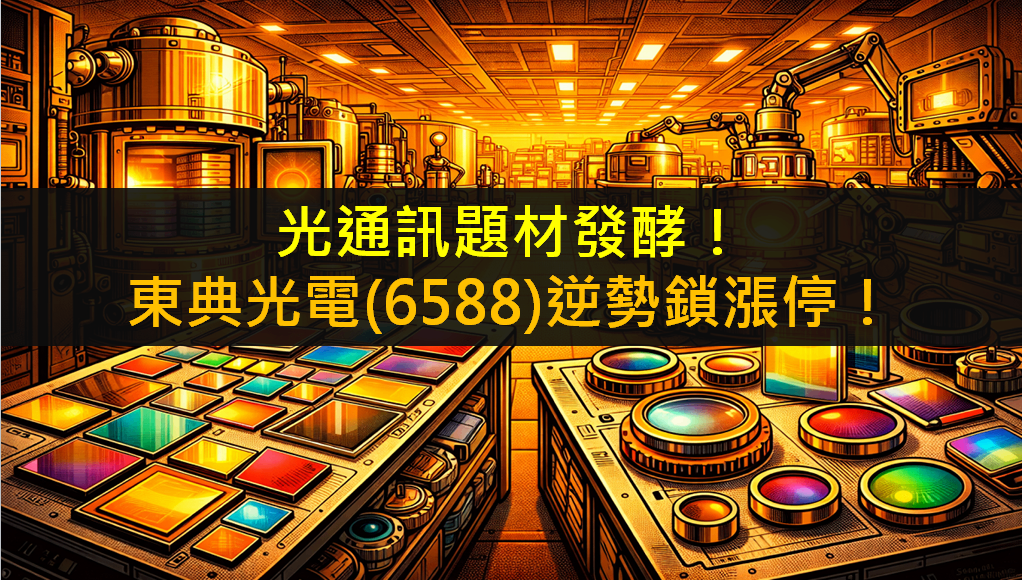 光通訊題材發酵！東典光電(6588)逆勢鎖漲停！